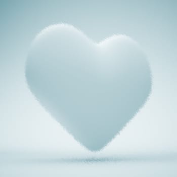 3d Illustration of Blue Heart Symbol Background