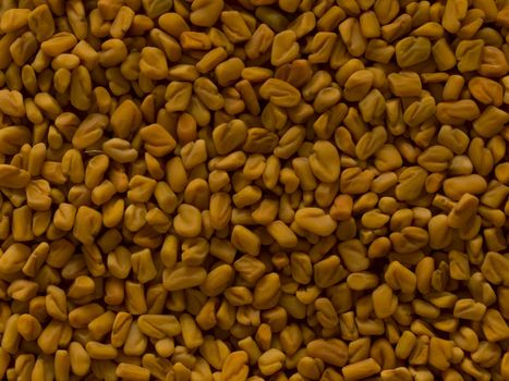 close up of fenugreek seeds food background