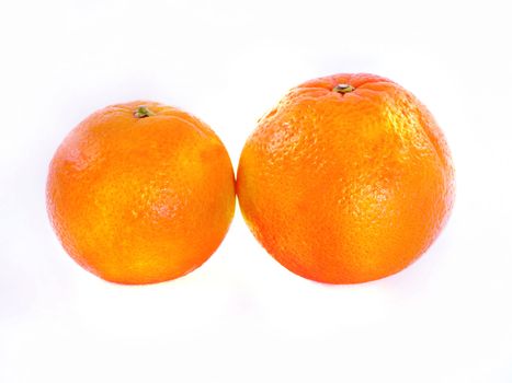 Fresh orange isolated on a white background