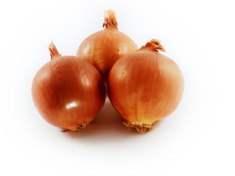 bulbs of onion vegetable on a white background