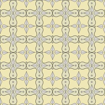 Seamless pattern with victorian motifs and colors