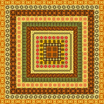 Pattern with ethnic African motifs