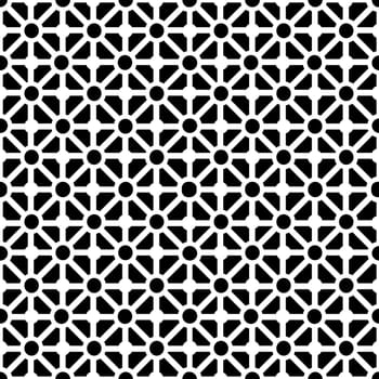 Geometric seamless pattern in black and white