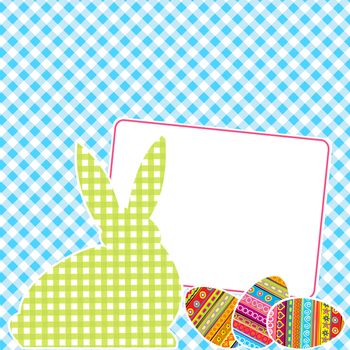 Textile patchworks Easter card