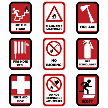 Fire caution signs