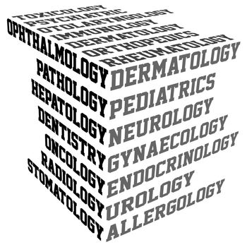 Typography with medical terms
