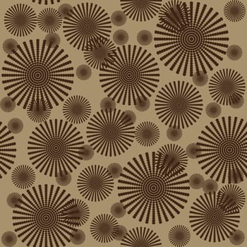 Brown abstract floral background