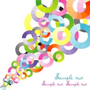 Colored background with circles and place for your text