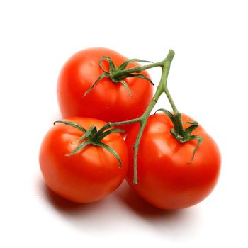 cherry tomatoes isolated on white background