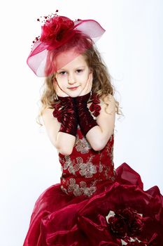 Portrait of a little girl in beautiful dress