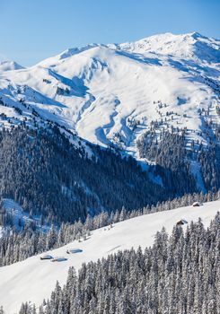 The Alpine skiing resort in Austria Zillertal