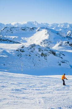 The Alpine skiing resort in Austria Zillertal