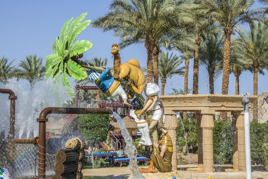 The picture is shot in a water park in Sharm el Sheik, Egypt, April 2013.