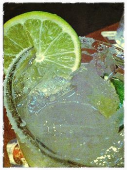 Margarita on the rocks with salt and lime