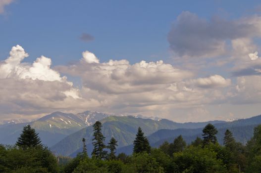 Majestic mountain landscapes of the Caucasian reserve