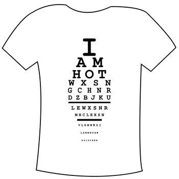 T-shirts template with I am hot message