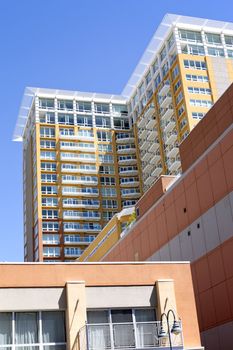 Modern architecture buildings in Reno Nevada.