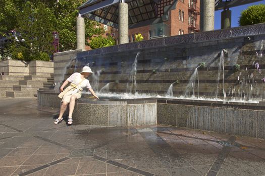 Having fun with water a cool touch, Reno Nevada.