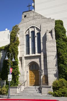 First Methodist church entrance and steps, Reno NV.