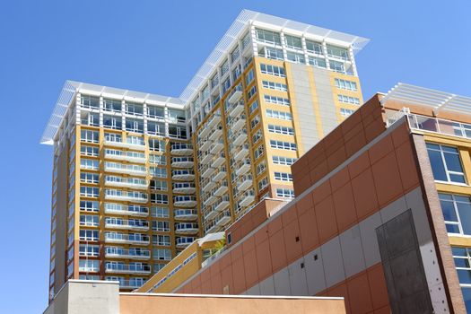 Modern architecture buildings in Reno Nevada.