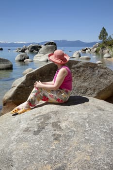 Visiting Lake Tahoe in Nevada and California.