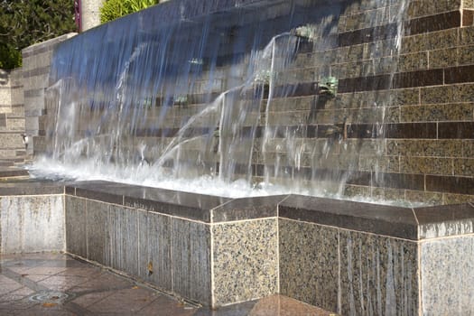 Water fountain cascading.