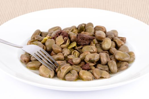 Typical Portuguese food. Portuguese broad beans.