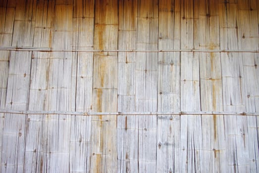 Bamboo wall at the house in countryside of Thailand