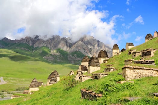 Image of dead town in Caucasus mountains