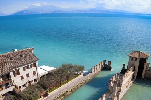 Sirmione water Castle on Garda Lake 