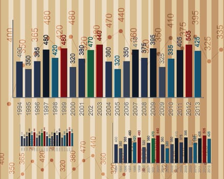 Business background including charts and graph.