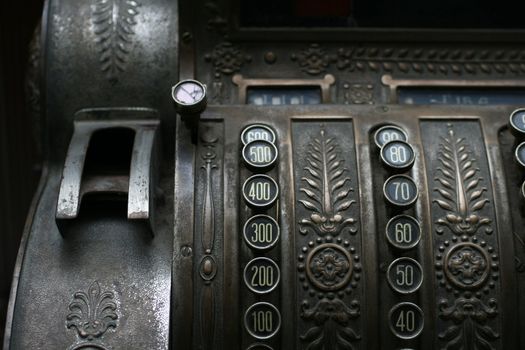 Old register with different values on it
