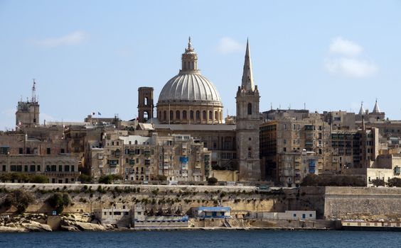 Skyline of the Malta city Valetta