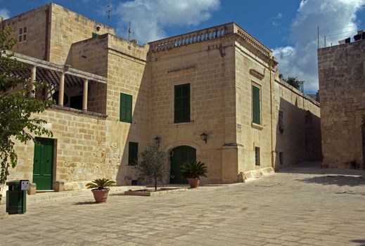 street and houses from stone in the old city of Malta, Valetta