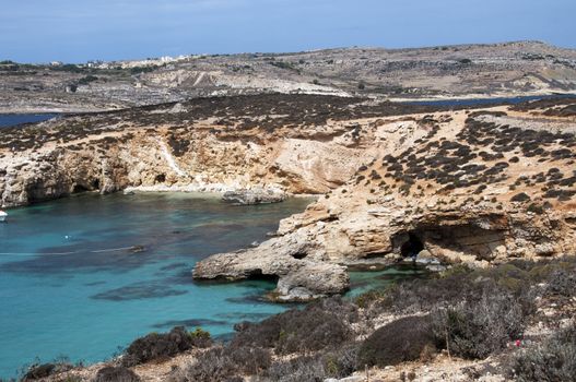 blu bay on gozo island near malta