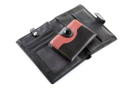 Man's purses isolated on a white background