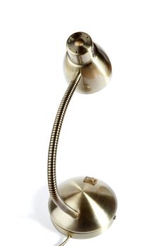 Metallic desk lamp,isolated object on white background