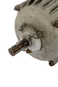 Part of the old motor, isolated on a white background