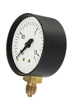 Pressure meter, isolated on white background