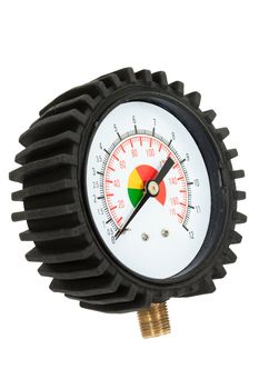 Pressure meter, isolated on white background