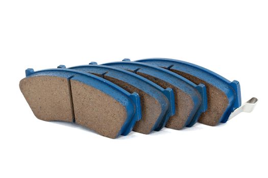 New brake pads disk brake, isolated on a white background