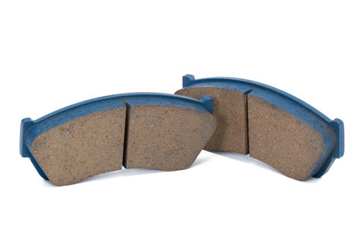 New brake pads disk brake, isolated on a white background