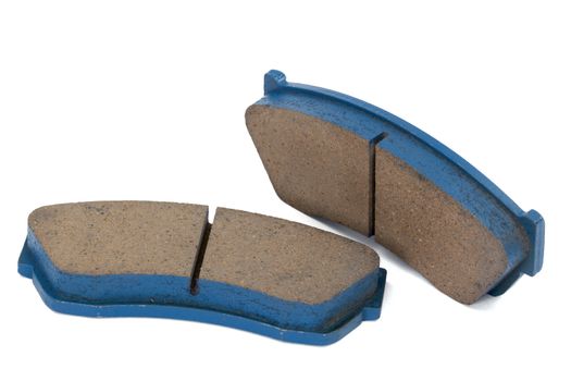 New brake pads disk brake, isolated on a white background
