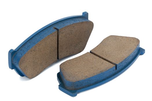 New brake pads disk brake, isolated on a white background