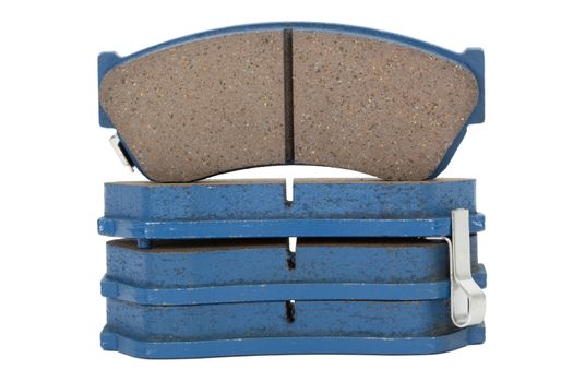 New brake pads disk brake, isolated on a white background