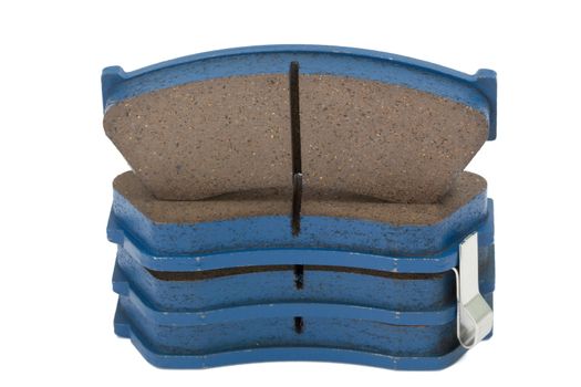 New brake pads disk brake, isolated on a white background