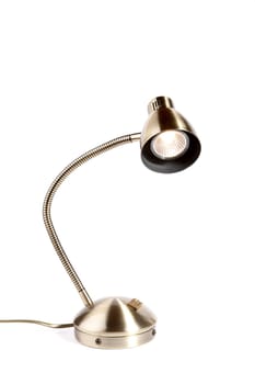 Metallic desk lamp,isolated object on white background