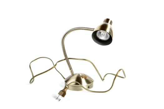 Metallic desk lamp,isolated object on white background
