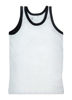 White tank top without a pattern isolated on white background