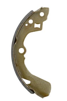 New brake pad drum brake, isolated on a white background